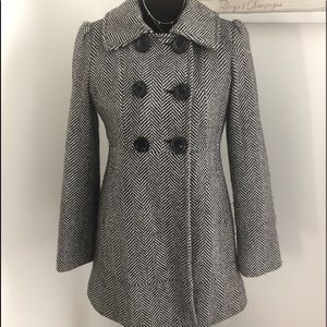 Guess wool herringbone coat